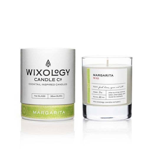 Margarita Cocktail Candle - Reusable 7oz Rocks Glass for wholesale by Wixology Candle Company