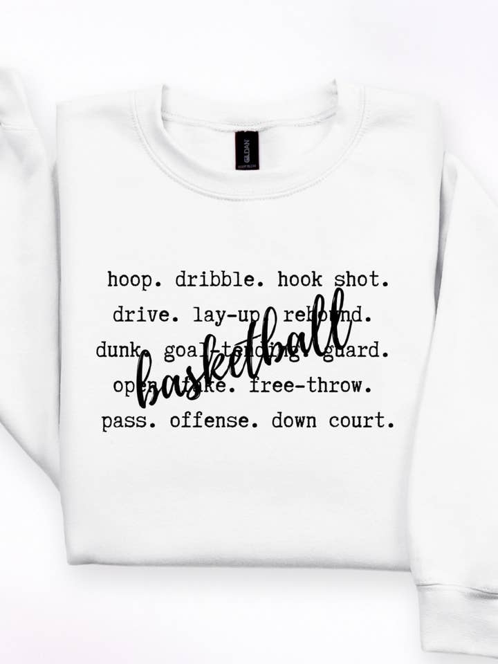 Basketball Typography Sweatshirt for wholesale by Gambi's Tees