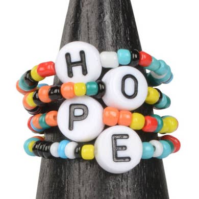 Hope Bead Adjustable Ring for wholesale by Benjamin International