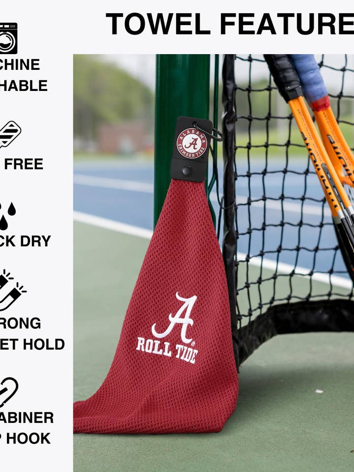 University of Alabama Magnetic Multi Sport Towel for wholesale by Playing It Forward