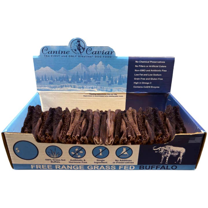 Canine Caviar - Wholesale Pet Treats - Dog - Tripe Flat - Vanilla 6" PDQ Box