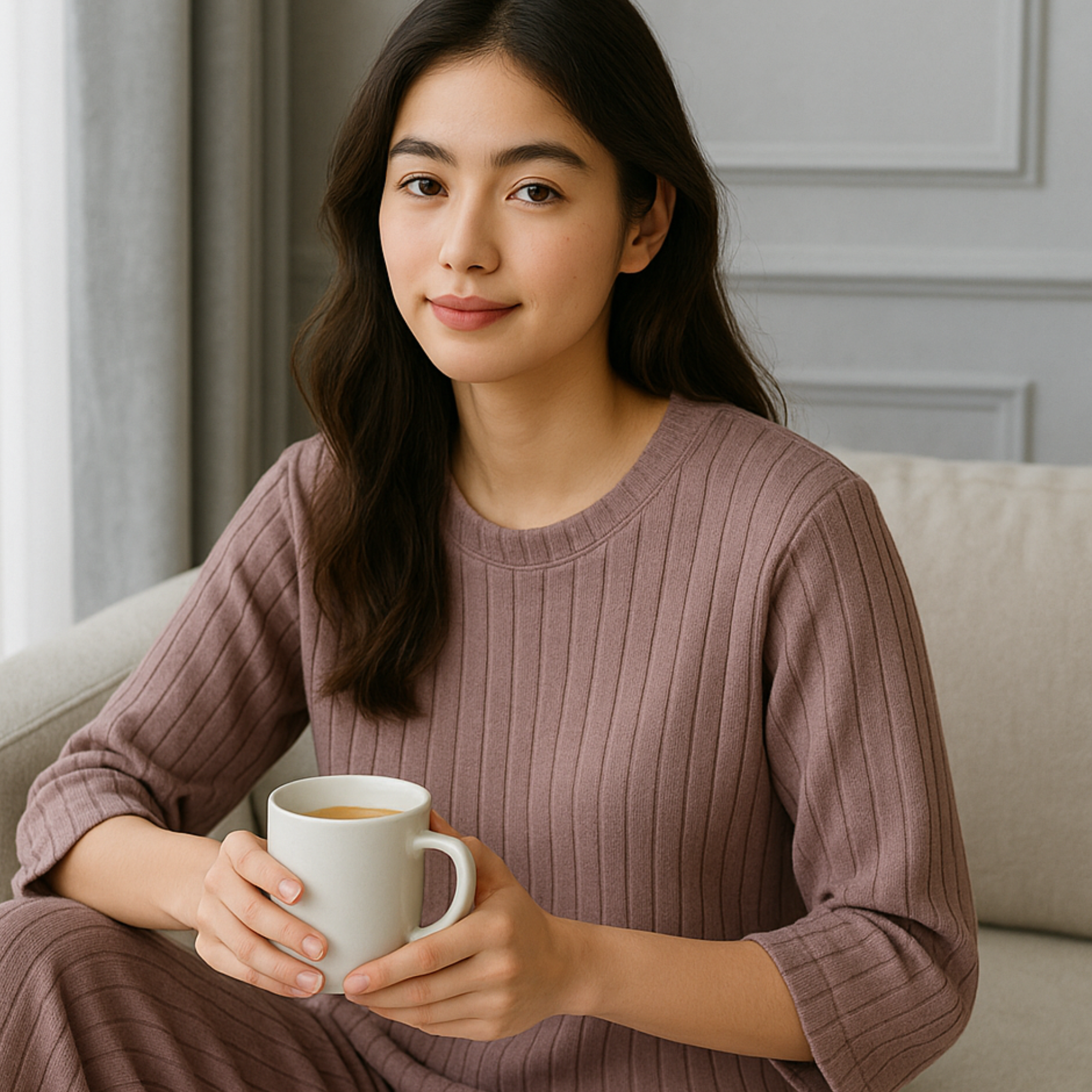 DrifWoo – wholesale Lounge set – Women's – Ribbed Knit Pajama Set – Cozy Winter Loungewear Outfit9