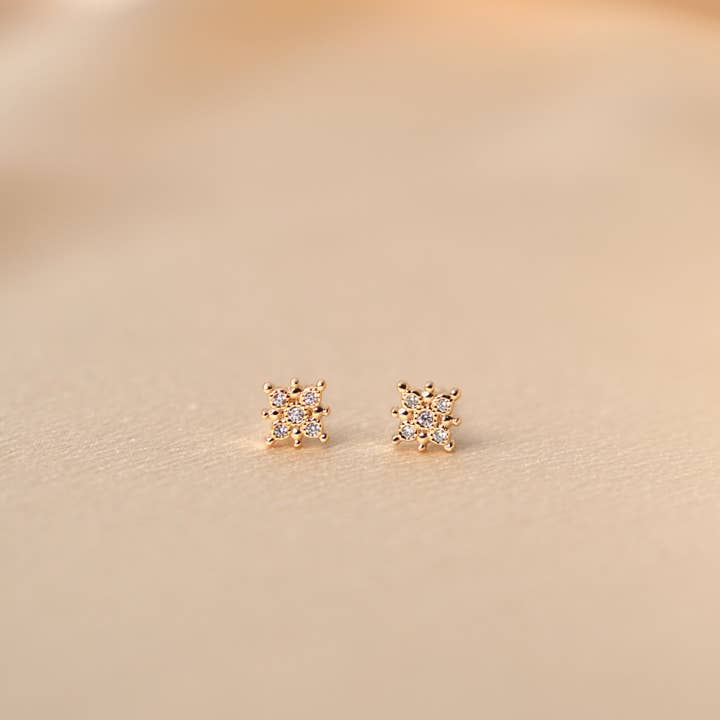 Meora Paris - Wholesale Stud/Post Earrings - South Star Earrings 18k Gold Plated5