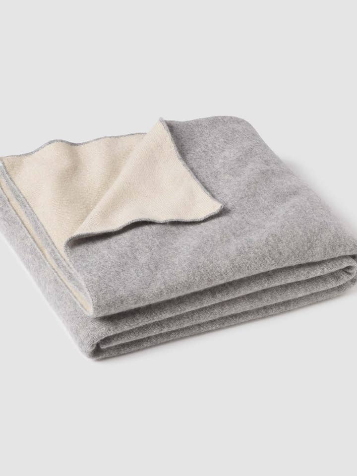 The Double-Sided Reversible Cashmere Throw Blanket for wholesale by State Cashmere