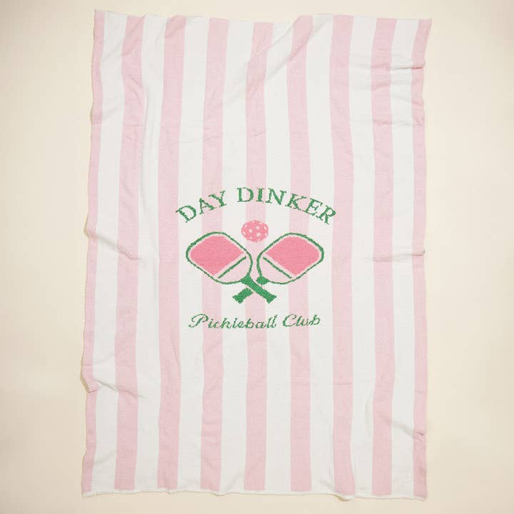 Pink Striped Day Dinker Pickleball Club Blanket
for wholesale on Faire