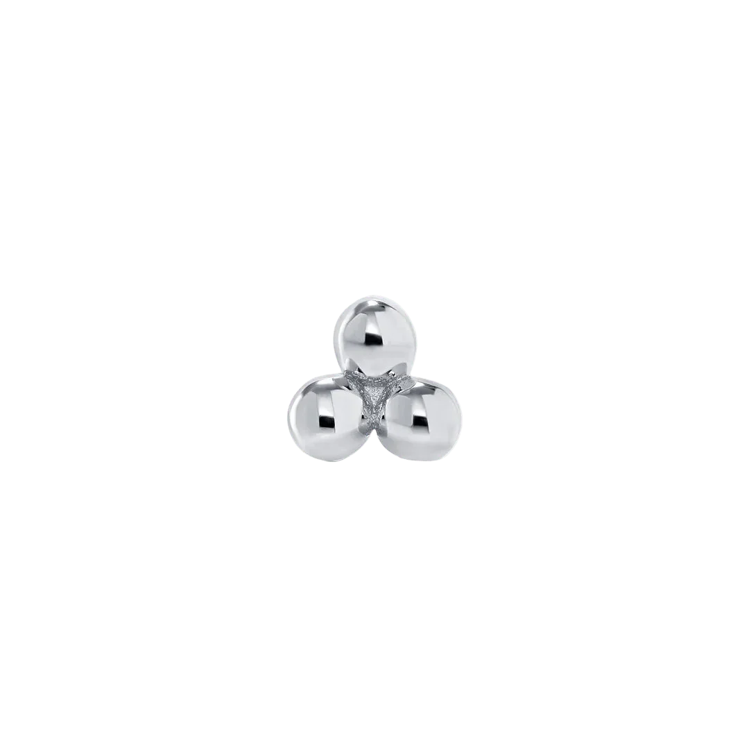 Piercing-zone – Großhandel Ohrstecker – 3-Perlen-Stecker – 14K Gold Gewindeloser/Gewindeter Abschluss2