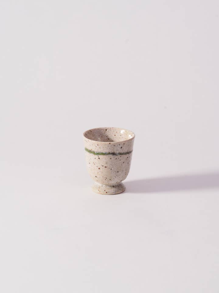 Mino Ware Raised Foot Mini Cup Beige for wholesale by LAKOLE