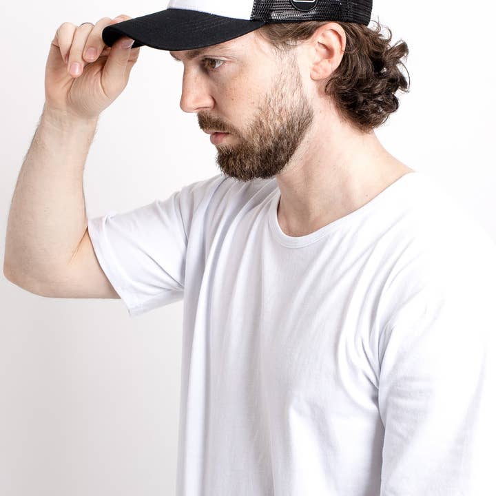Blackskies - Wholesale Trucker Hat - Unisex - Racing Baseball Cap White-Black4