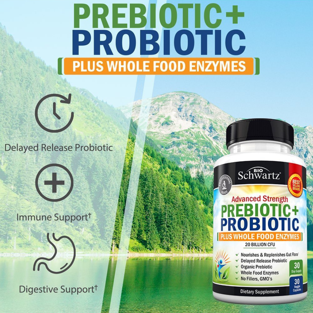 BioSchwartz - Wholesale Oral Supplement/Vitamin - Prebiotic & Probiotic: Digestive Health Enzymes (30 cap)1