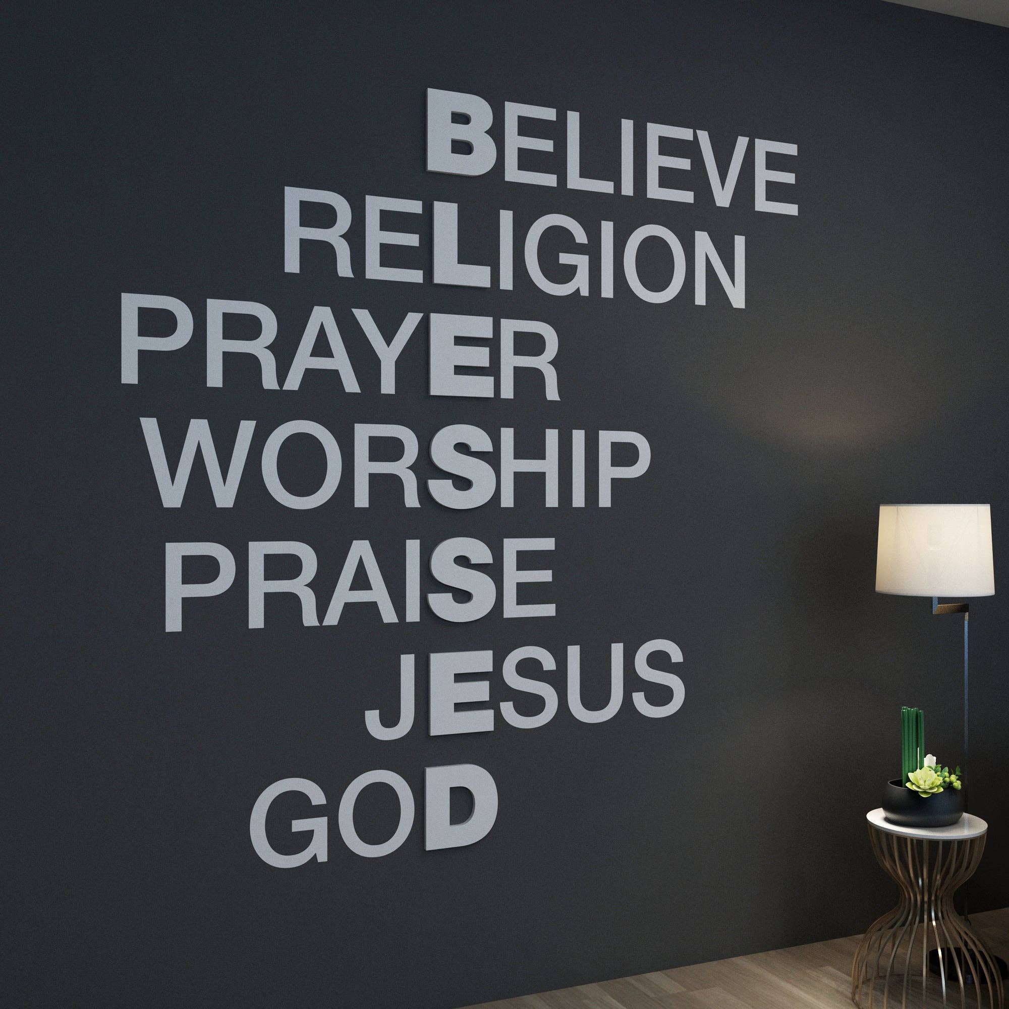 Guipp-Decor - Decoriy - Wholesale Wall Accent - Blessed Crosswords Wall Art0