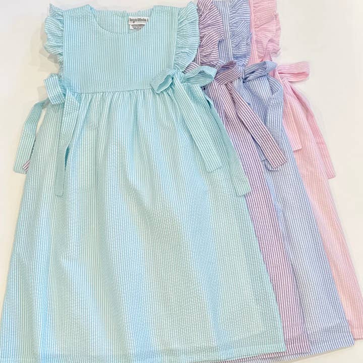 Robe à nouer sur le côté - Seersucker pour la vente par Bayou Blanks