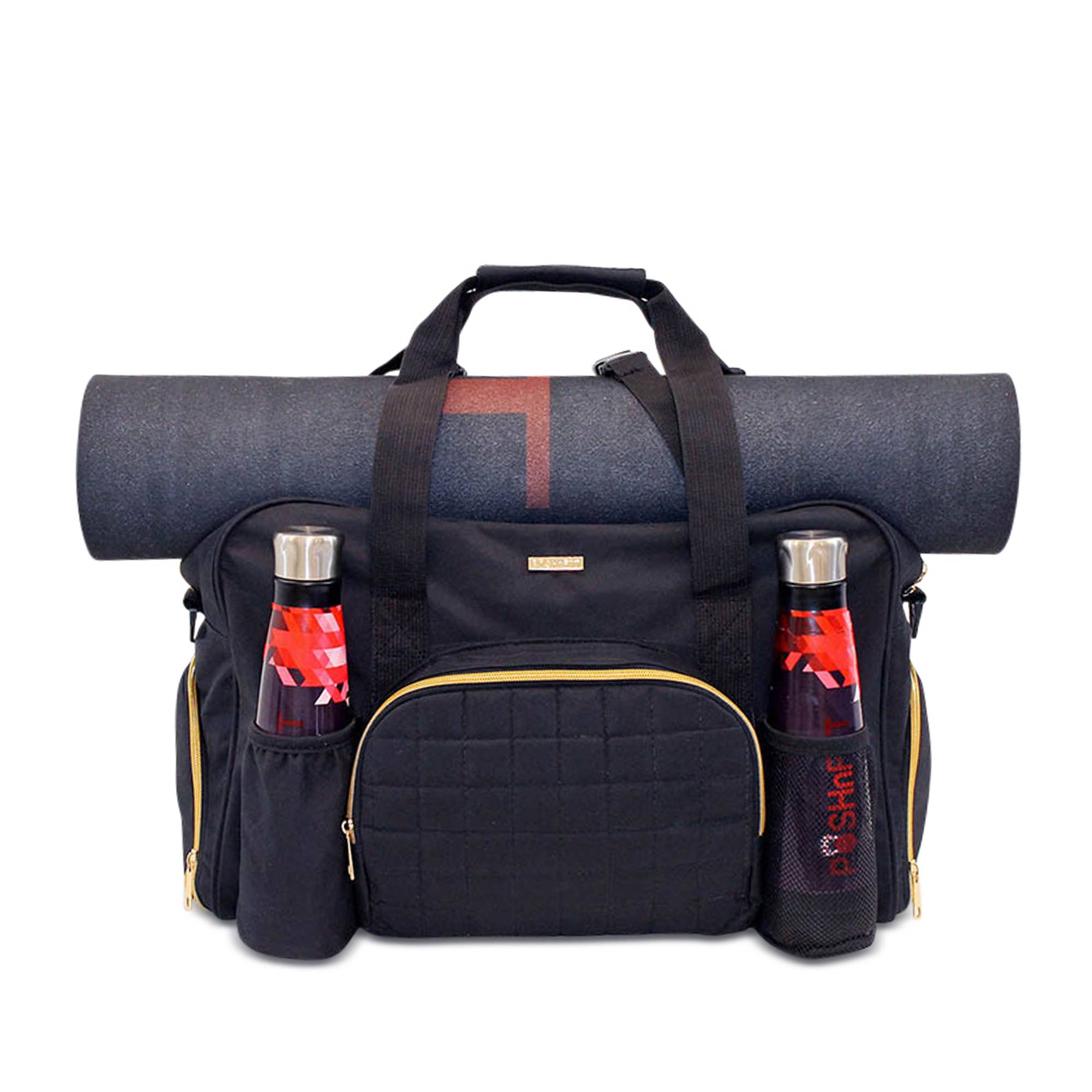 POSHnFIT - Wholesale Weekender Bag - Women's - "GRAB IT & GO" Fitness Travel Duffel-Non-Quilted Outer6