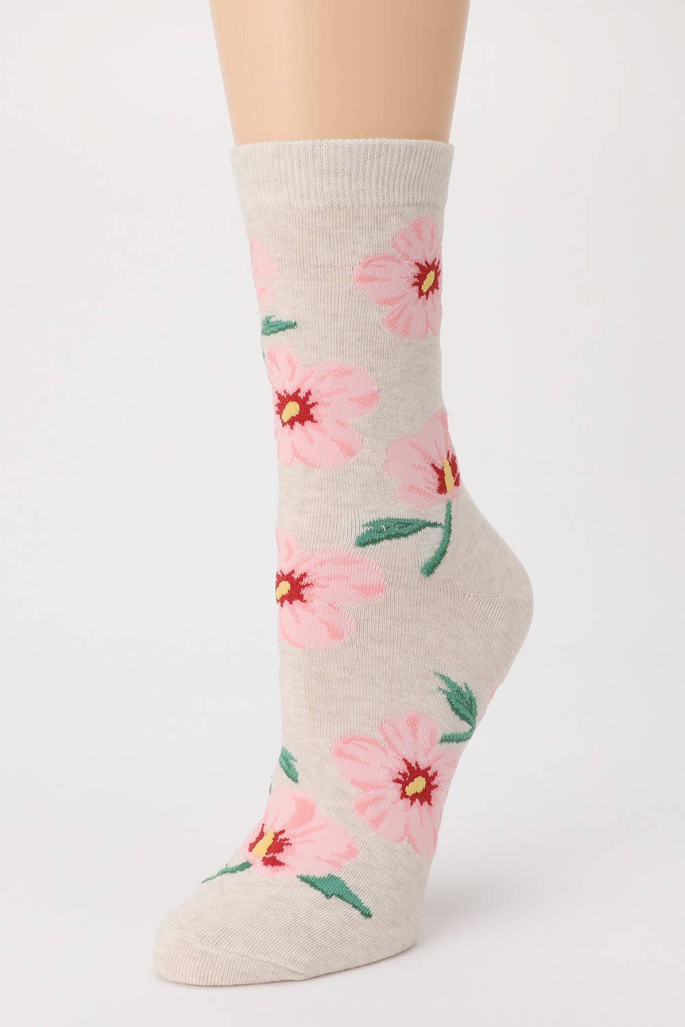 193 FLEURS Chaussettes Crew en coton mélangé à motif floral en vente sur Faire5