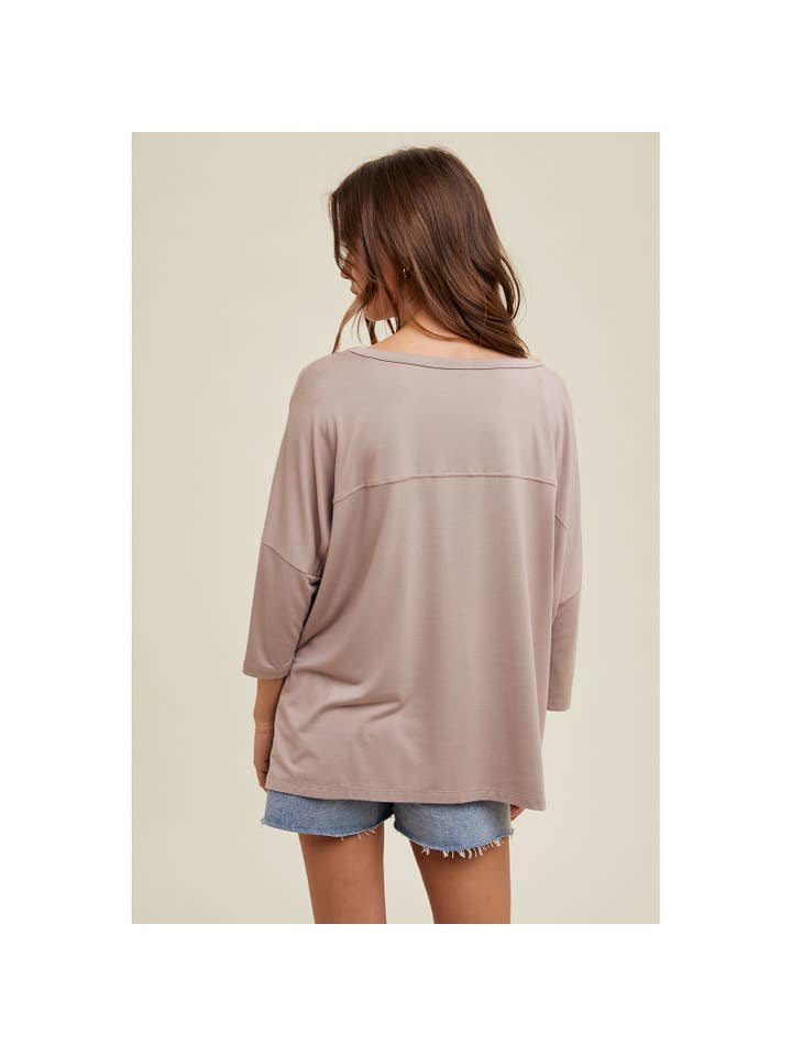 Wishlist Apparel - Wholesale Knit Top - Women's - BAMBOO OVERSIZED DROP SHOULDER KNIT TOP / WL24-938111