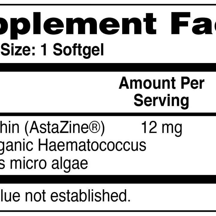 Health Thru Nutrition - Wholesale Oral Supplement/Vitamin - Astaxanthin 12mg - Natural (Non-gmo) 120 Softgels
