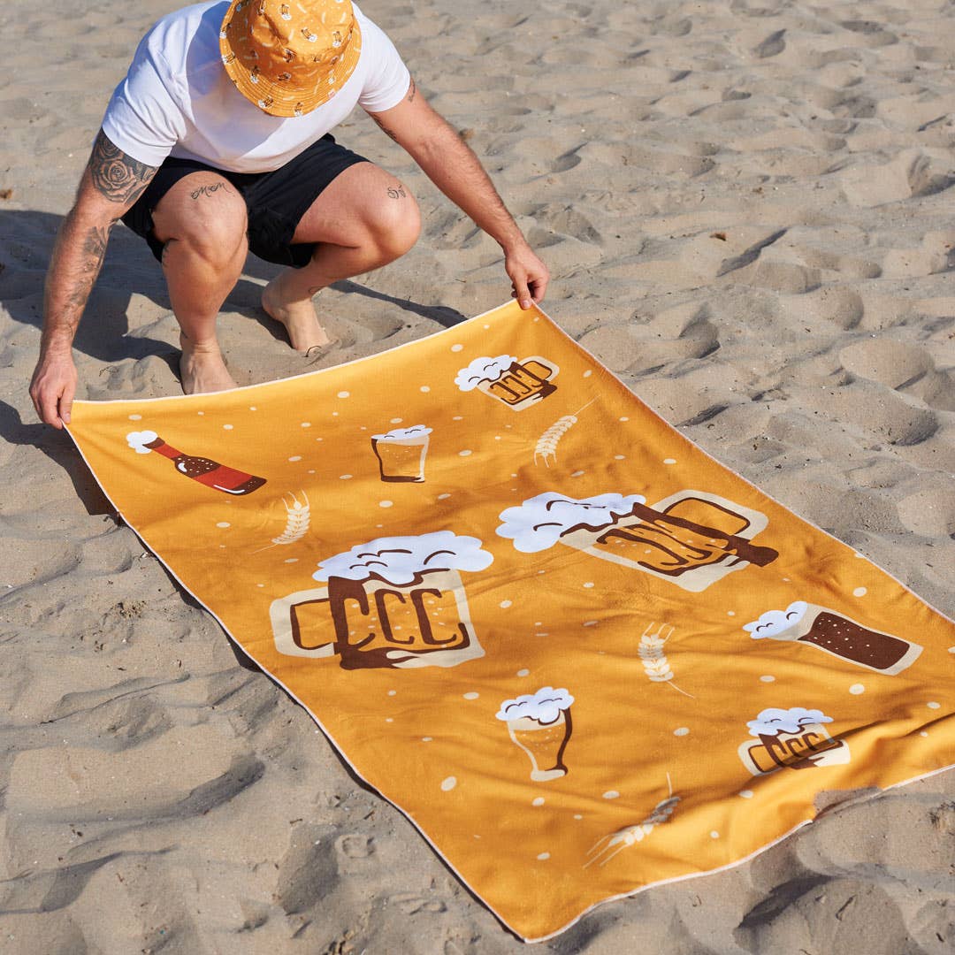 KYLIE CRAZY - Wholesale Beach Towel - Beach Towel, fun bath towel BEER 100x1601
