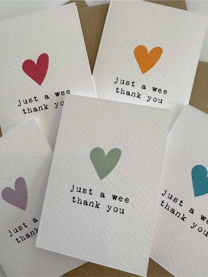 Pack of Mini Scottish Thank You Cards for wholesale by Hiya Pal