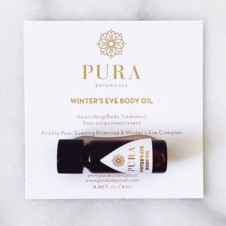 Probengröße — Winter's Eve Körperöl — Nährende Körperbehandlung für den Großhandel von Pura Botanicals