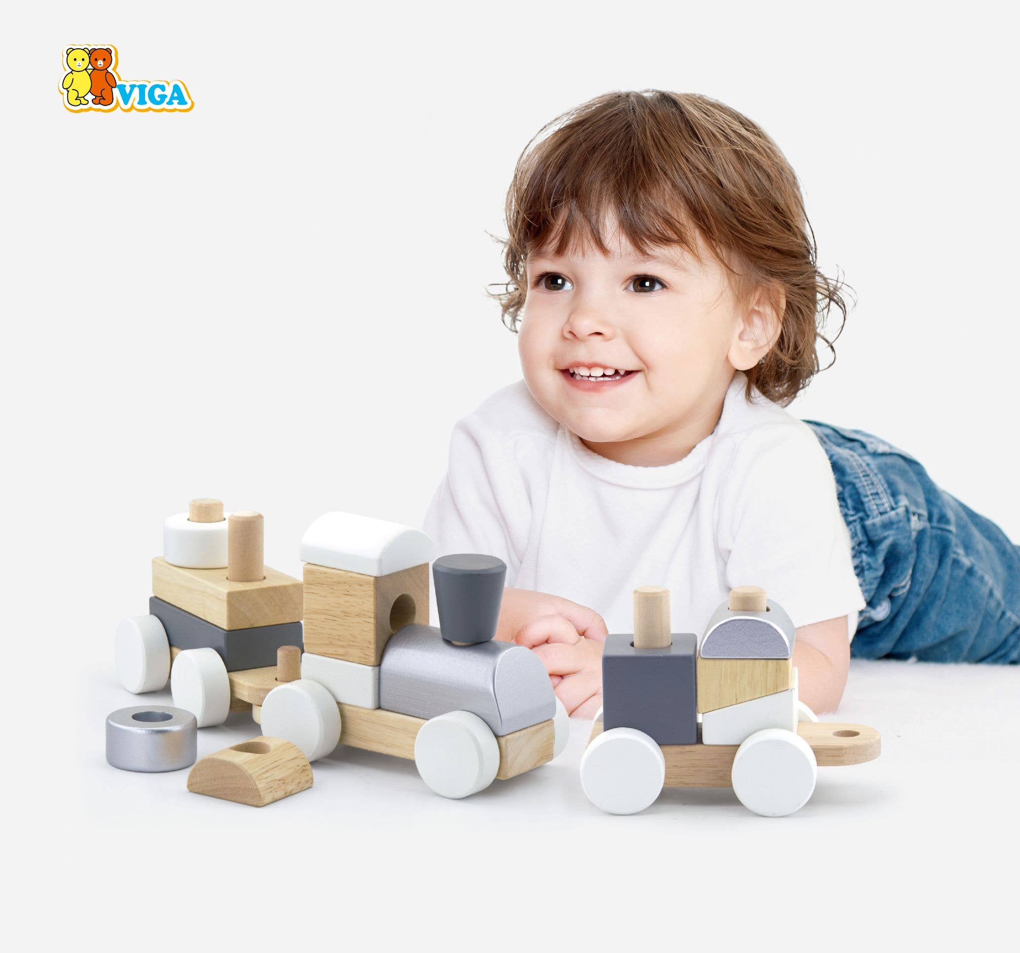 Viga Stacking Train for wholesale by Trade Toys Limited