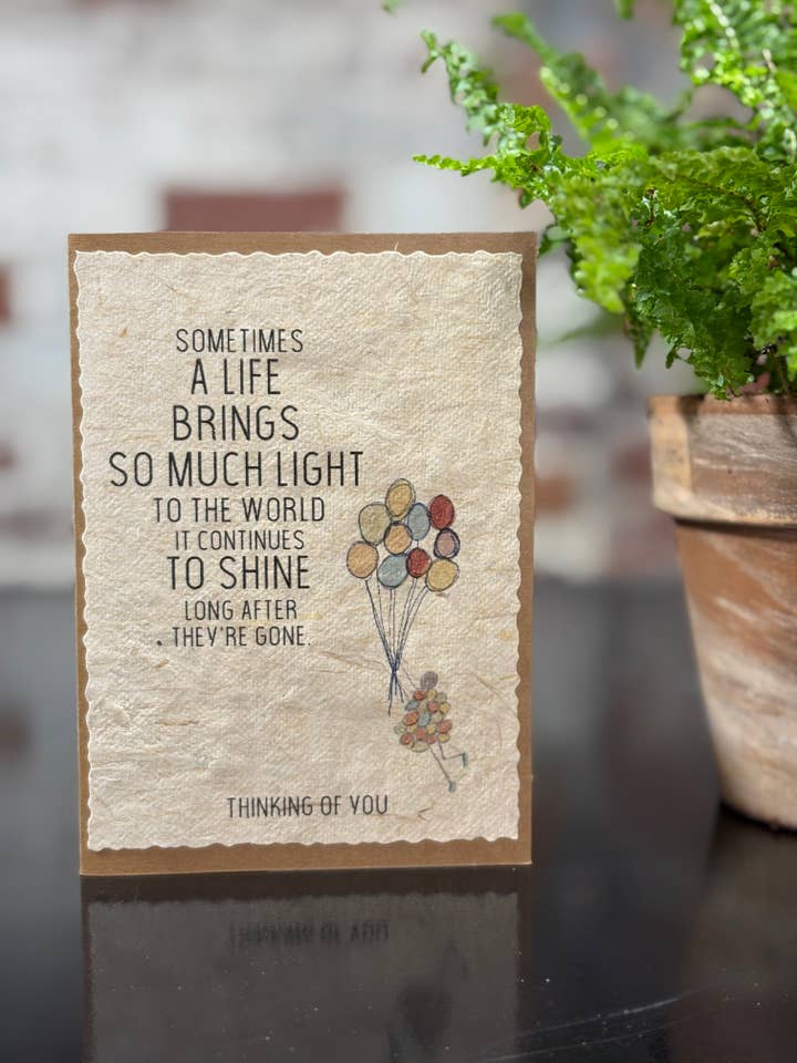 Banana Paper Card -Loss of Loved One for wholesale by MAKERS