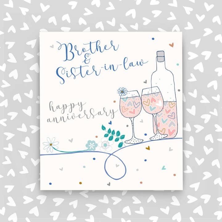 Brother And Sister In Law Anniversary Card for wholesale by Molly Mae Ltd