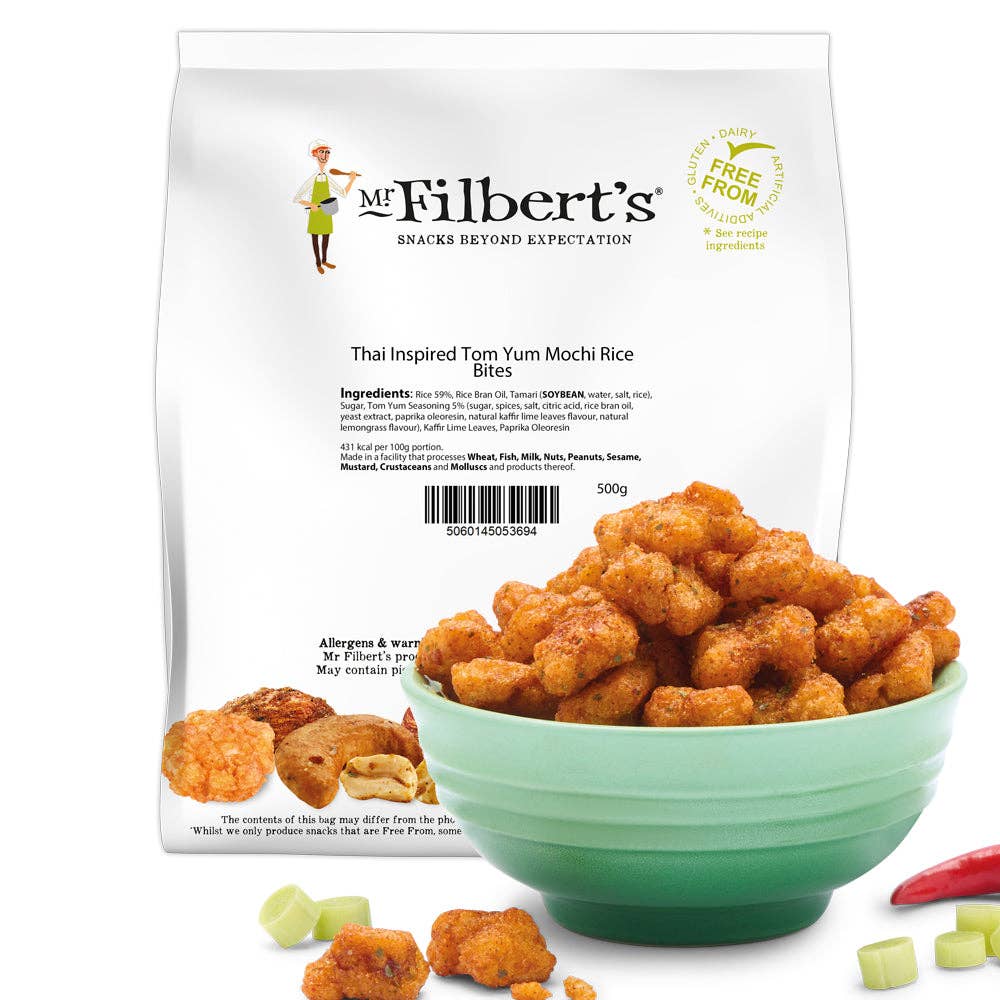 Mr Filbert's – wholesale Puffed rice treat – Thai Tom Yum Rice Crackers0