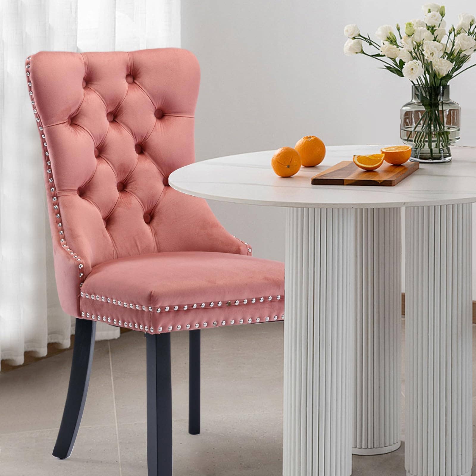 Modern Home Touch – wholesale Chair – Shena Set of 2 Velvet Kitchen Dining Chairs Knocker Back22