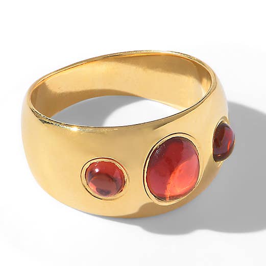 Jeanne ring in vermeil en granaten voor wholesale door Agnès de Verneuil