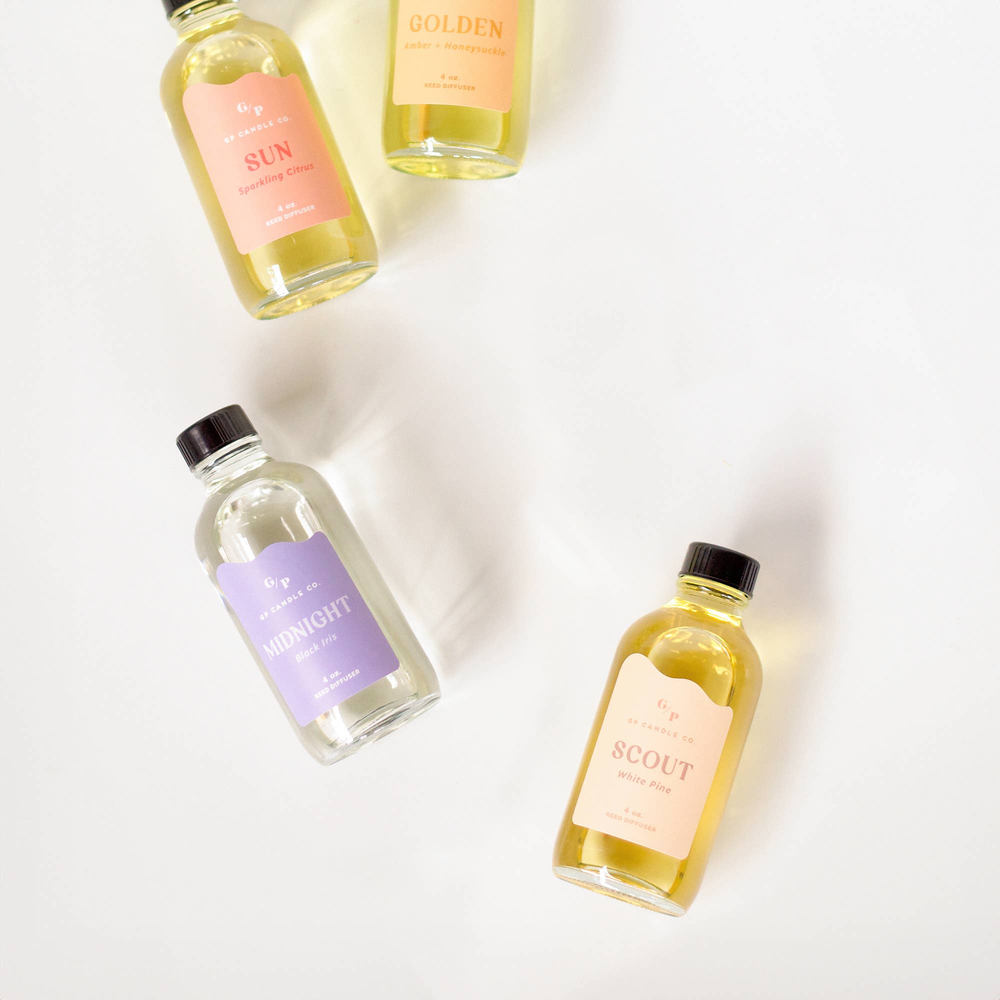 GP Candle Co. - Wholesale Reed Diffuser - Midnight 4 oz. Hue Reed Diffuser (Black Iris)2