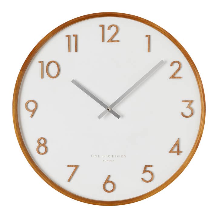 One Six Eight London by PS Home and Living - Wholesale Wall clock - Scarlett White 35cm Silent Wall Clock1
