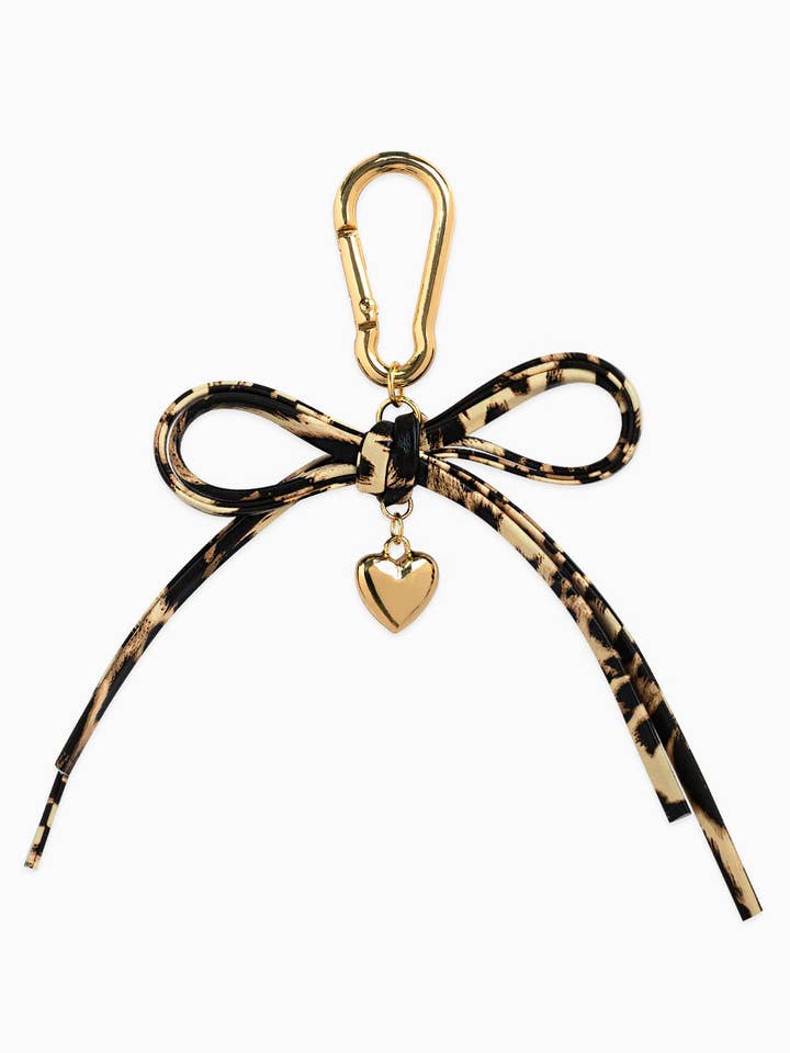 Leopard Bow Clip Bag Charm for wholesale by Sessori