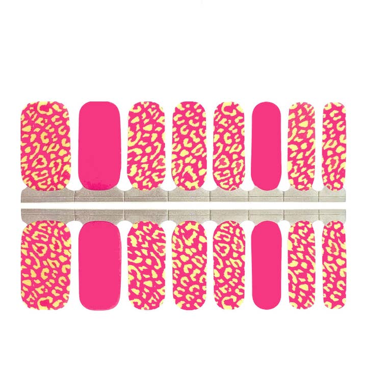 Hot Pink Leopard | Envolturas de uñas para venta al por mayor de Nails Mailed