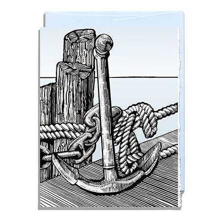Anchor Everyday Greeting Art Print for wholesale by Daniel Joseph Durkin Illustrations