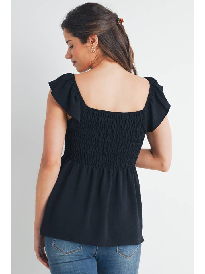 Hello Miz – wholesale Topp - Mamma – Fladderärm Smockad Mammablus