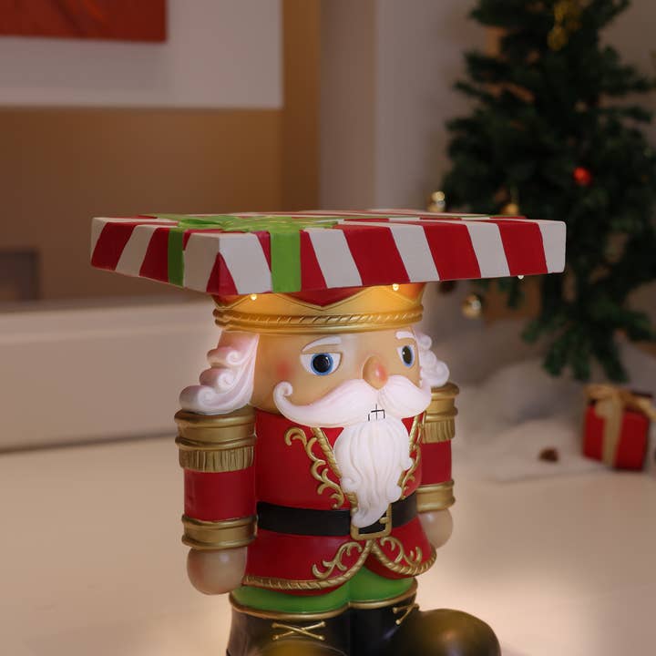 Hi-Line Gift Ltd. - Wholesale Christmas Decoration - Lighted Nutcracker Soldier Christmas Side Table Decor