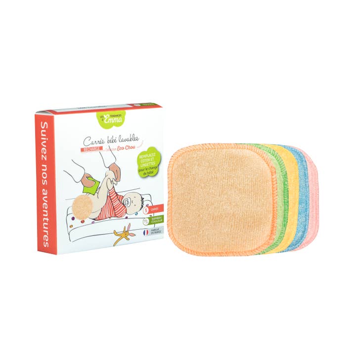 Les Tendances d'Emma - Wholesale Diaper (Cloth) - Baby - 5 Emma squares for babies2
