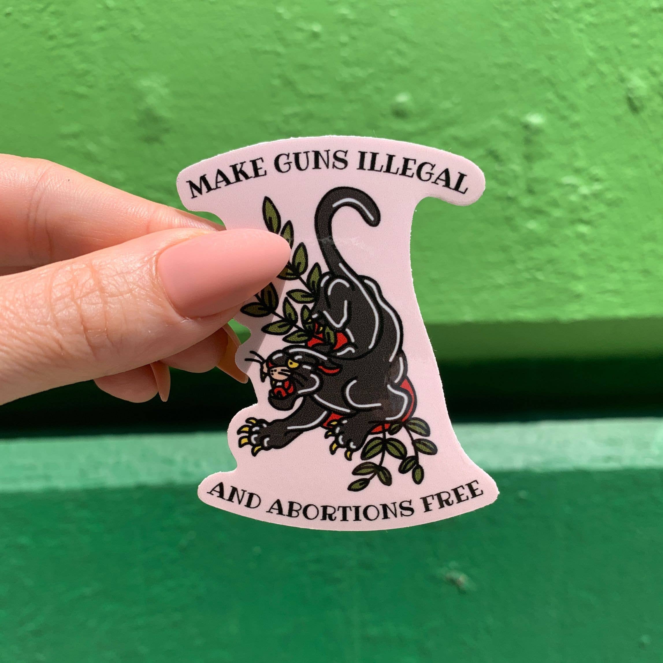 GetBullish - Wholesale Phone & Laptop Stickers - Make Guns Illegal and Abortions Free Sticker | Vinyl Die Cut6