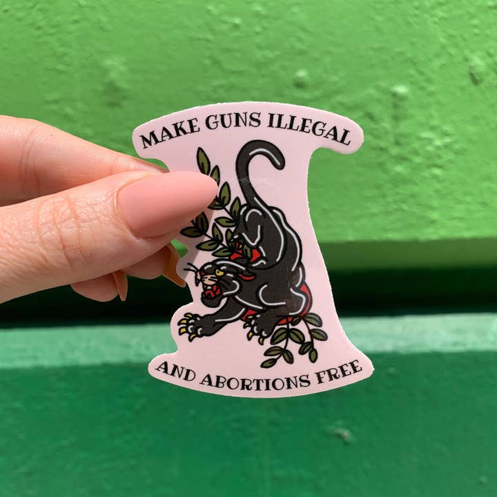 GetBullish - Wholesale Phone & Laptop Stickers - Make Guns Illegal and Abortions Free Sticker | Vinyl Die Cut6