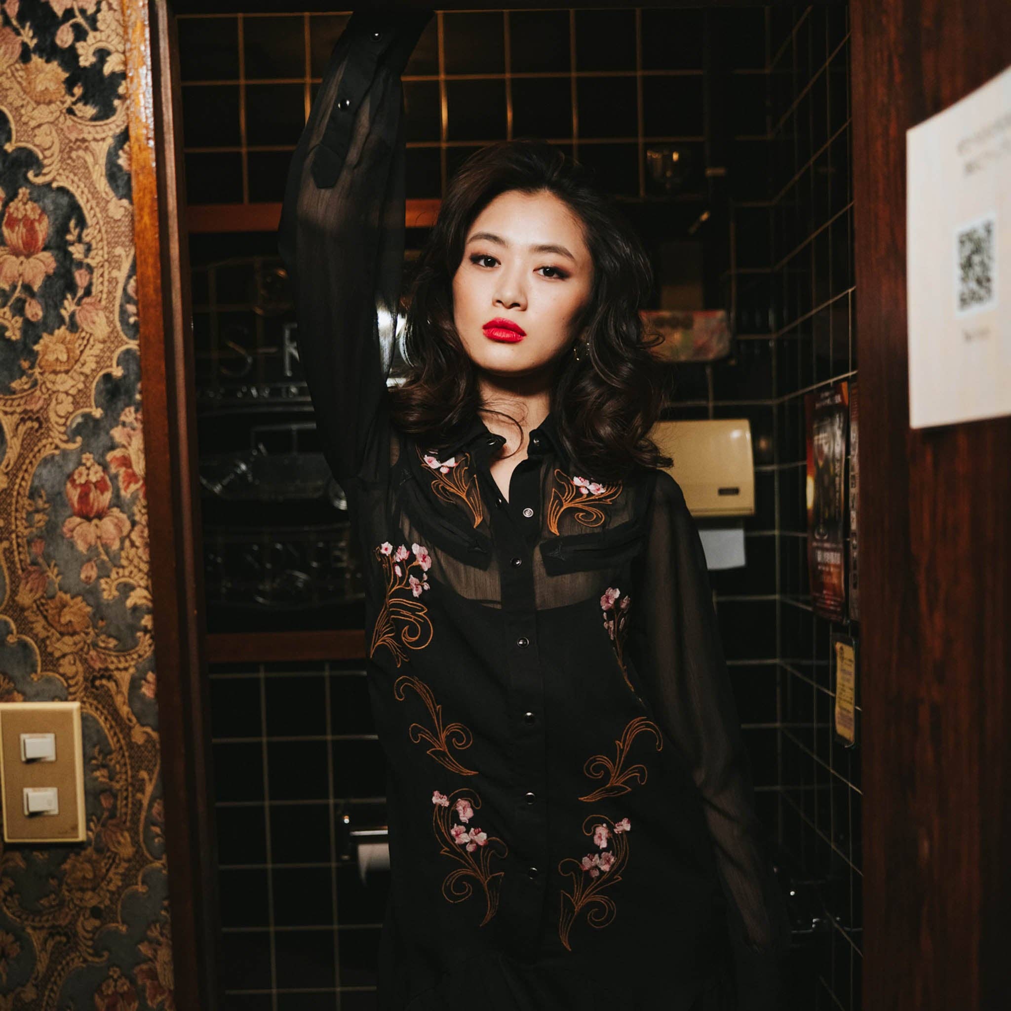 Schwarz Piper Westernkleid für den Großhandel auf Faire3