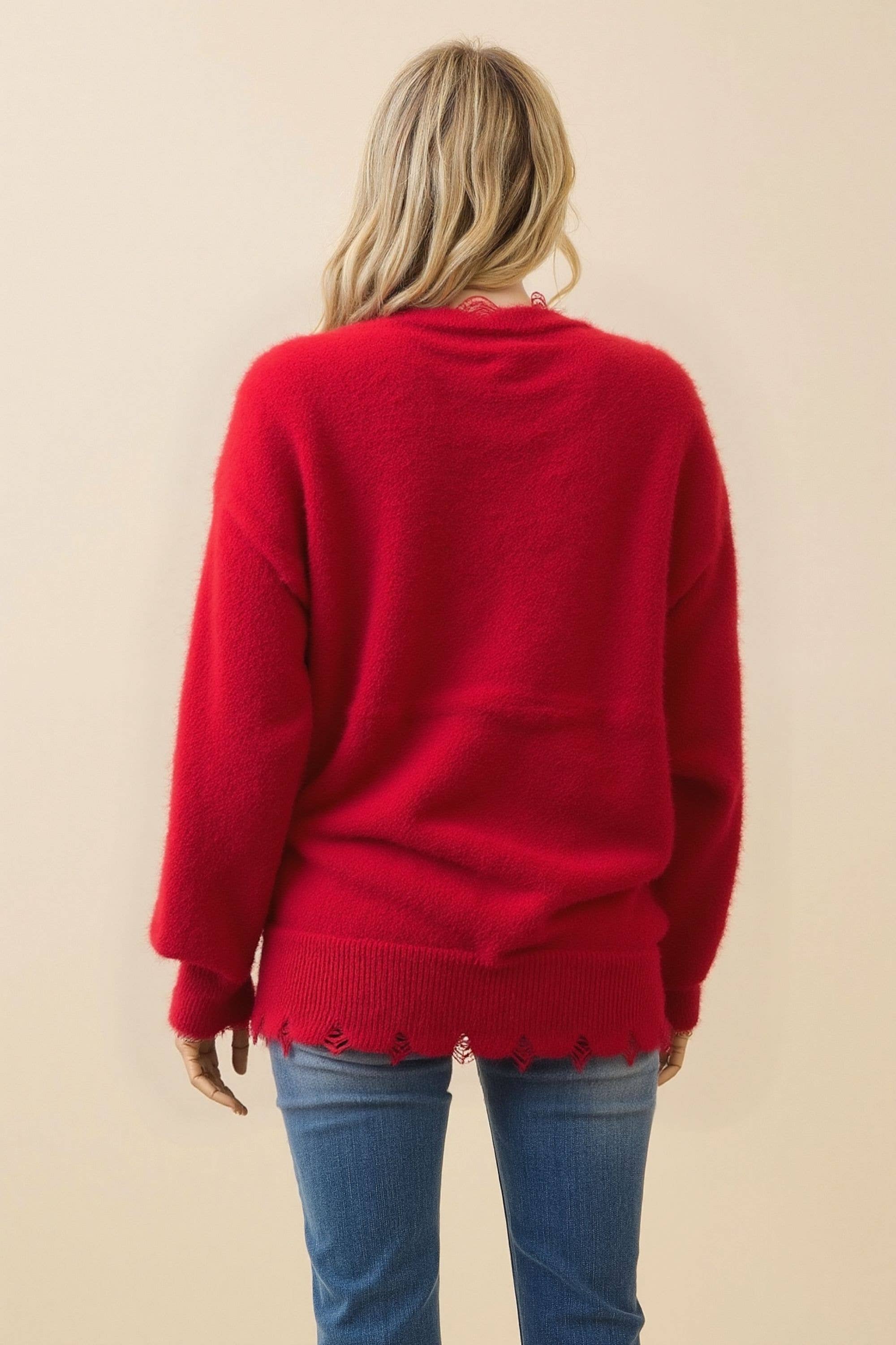 Röd Multi Festlig röd snötröja OT50870 för wholesale på Faire1