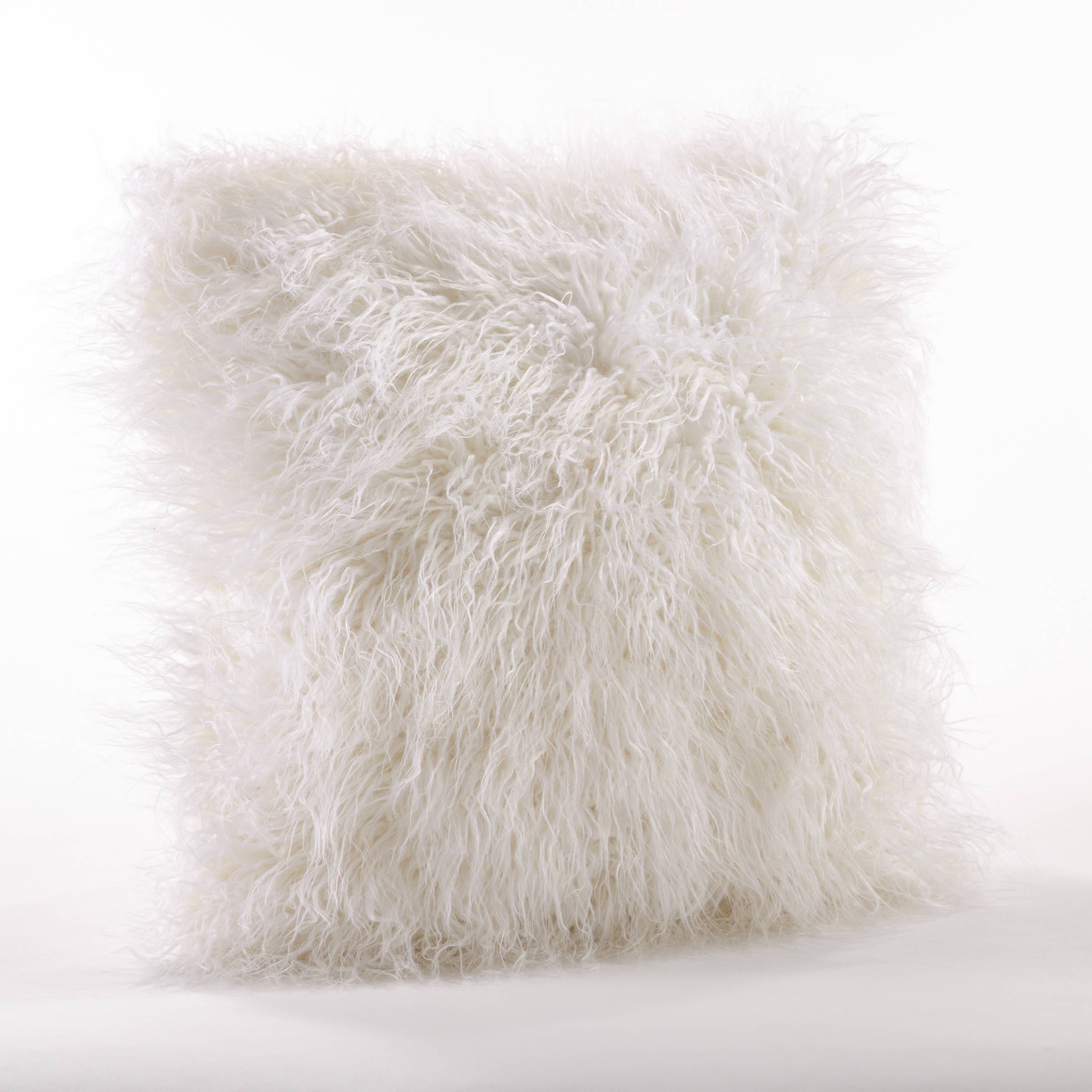 Saro Lifestyle - Wholesale Throw/Decorative Pillow - Faux Mongolian Fur Pillow - Poly Filled4