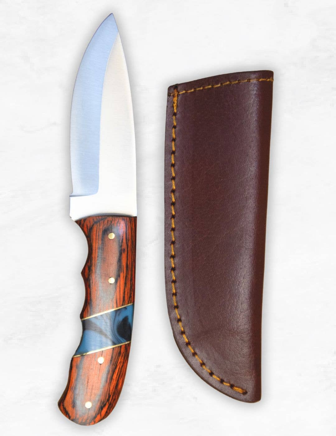 El Paso Saddleblanket – wholesale Pocket knife/holder – 8.5" Burnt Wave Hunter Knife1