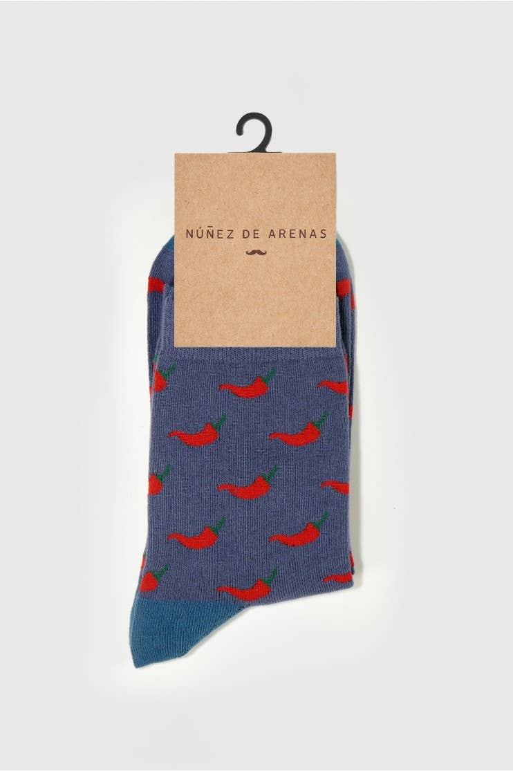 Blue cotton socks model Guindilla for wholesale on Faire0