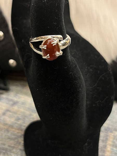 Anelli regolabili in argento sterling con pietre preziose naturali per la vendita all'ingrosso da parte di Regul Silver