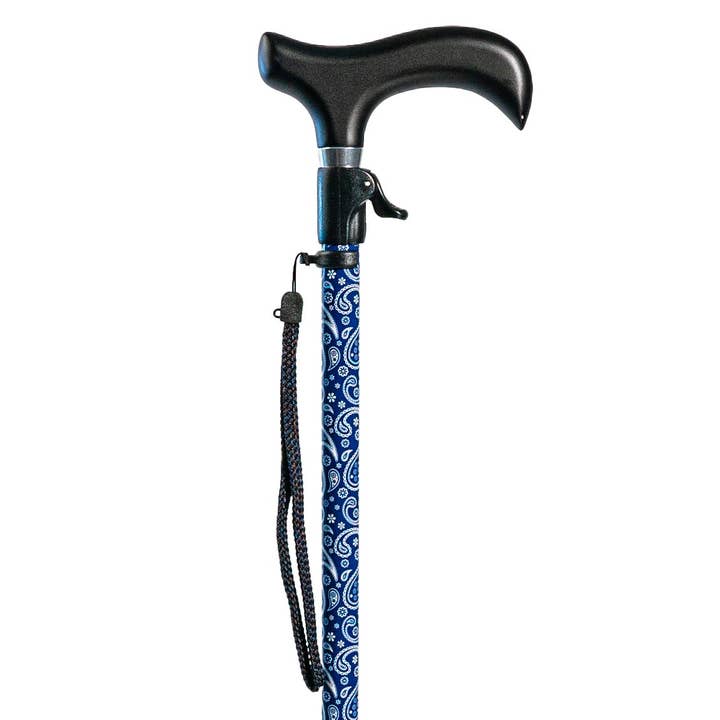 WC Walking Canes - Wholesale Fitness Equipment - TriggerTech Easy Adjust Funky Blue Cane