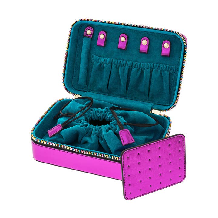 Sara Purple Jewelry-Zipper Case for wholesale by LeahJessica Jewelry