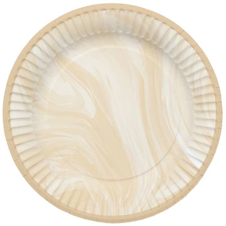 Engangs Plader Marmor Beige 23cm - 8 stykker for engroshandel hos Folat BV