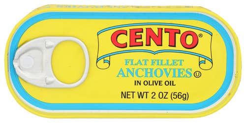 KeHE Distributors, LLC - Wholesale Tinned Fish - Cento Flat Anchovies in Olive Oil, 2-Ounce Tins0