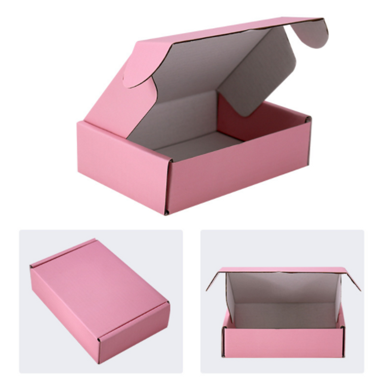 Zakka - Wholesale Geschenkdoosje - 100 stuks golfkartonnen verzenddoos 18 x 11 x 5 cm roze0