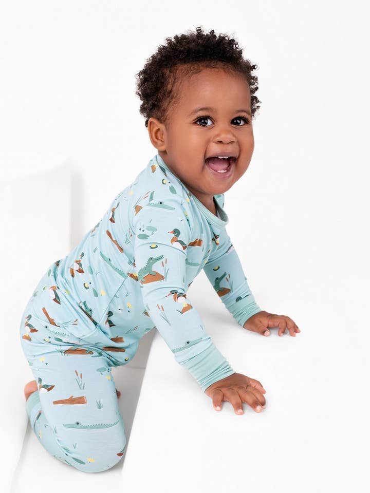 Bayou Buddies Bamboo Two-Piece Long Set for wholesale by Pearls & Pelicans